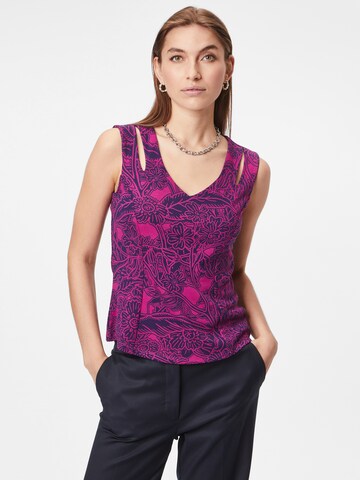 COMMA Top in Lila: voorkant