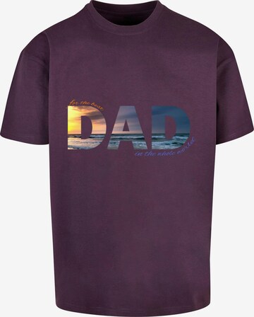 Merchcode Shirt 'For The Best Dad' in Purple: front