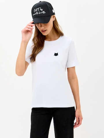 Cat e Lolette Shirt 'Mini Meow Cat' in White