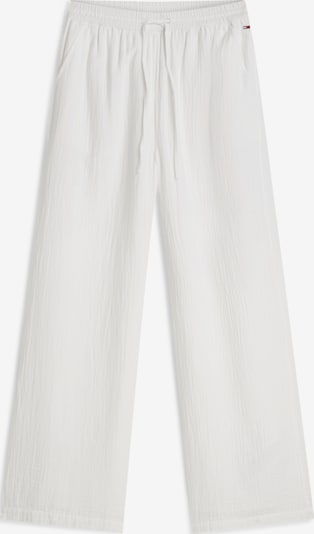 34-36 dydžio Kelnės 'Crinkle Textured Loose' iš Tommy Jeans, spalva – balta, Prekių apžvalga