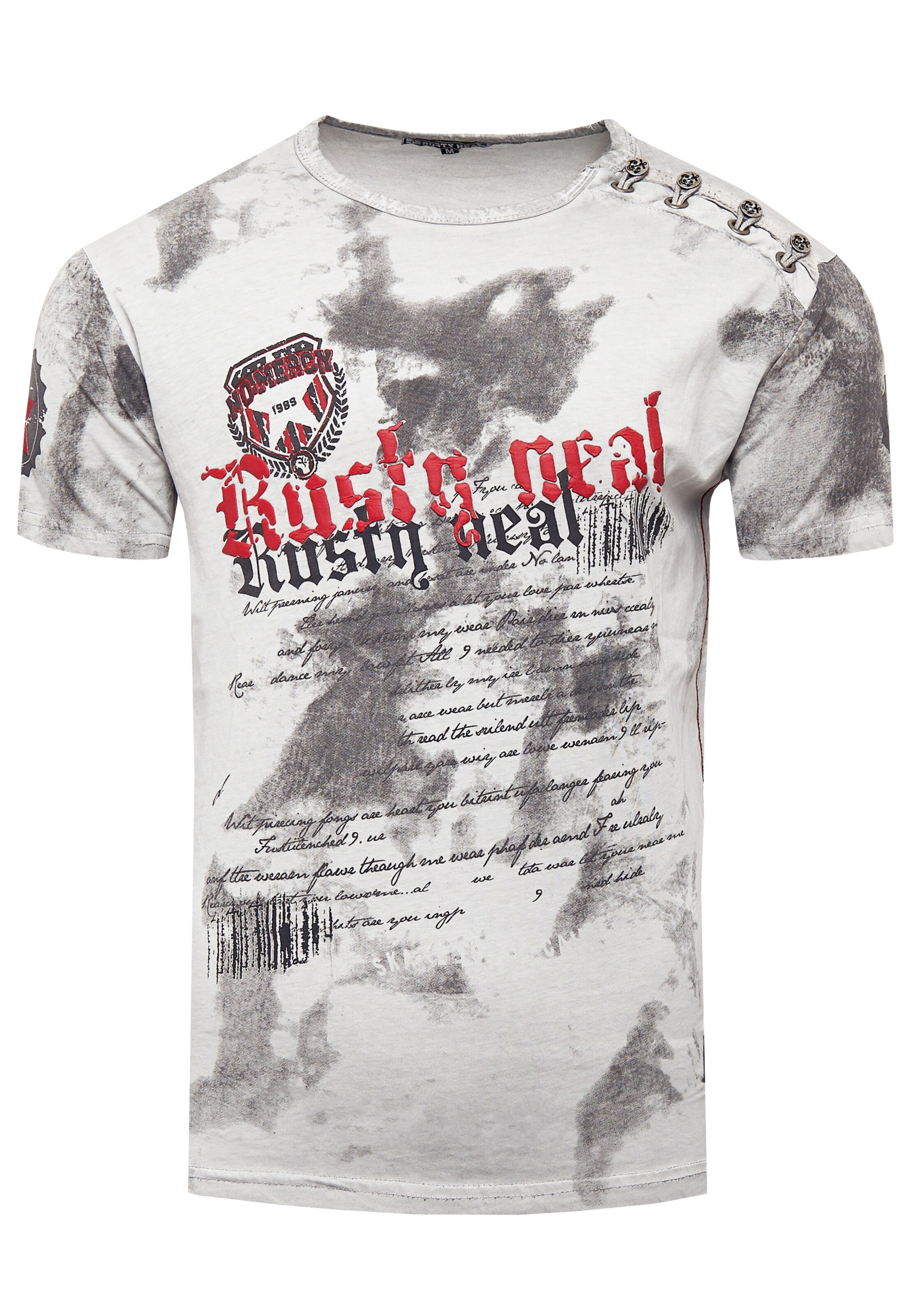 Rusty Neal T-Shirt in Grau: Vorderseite