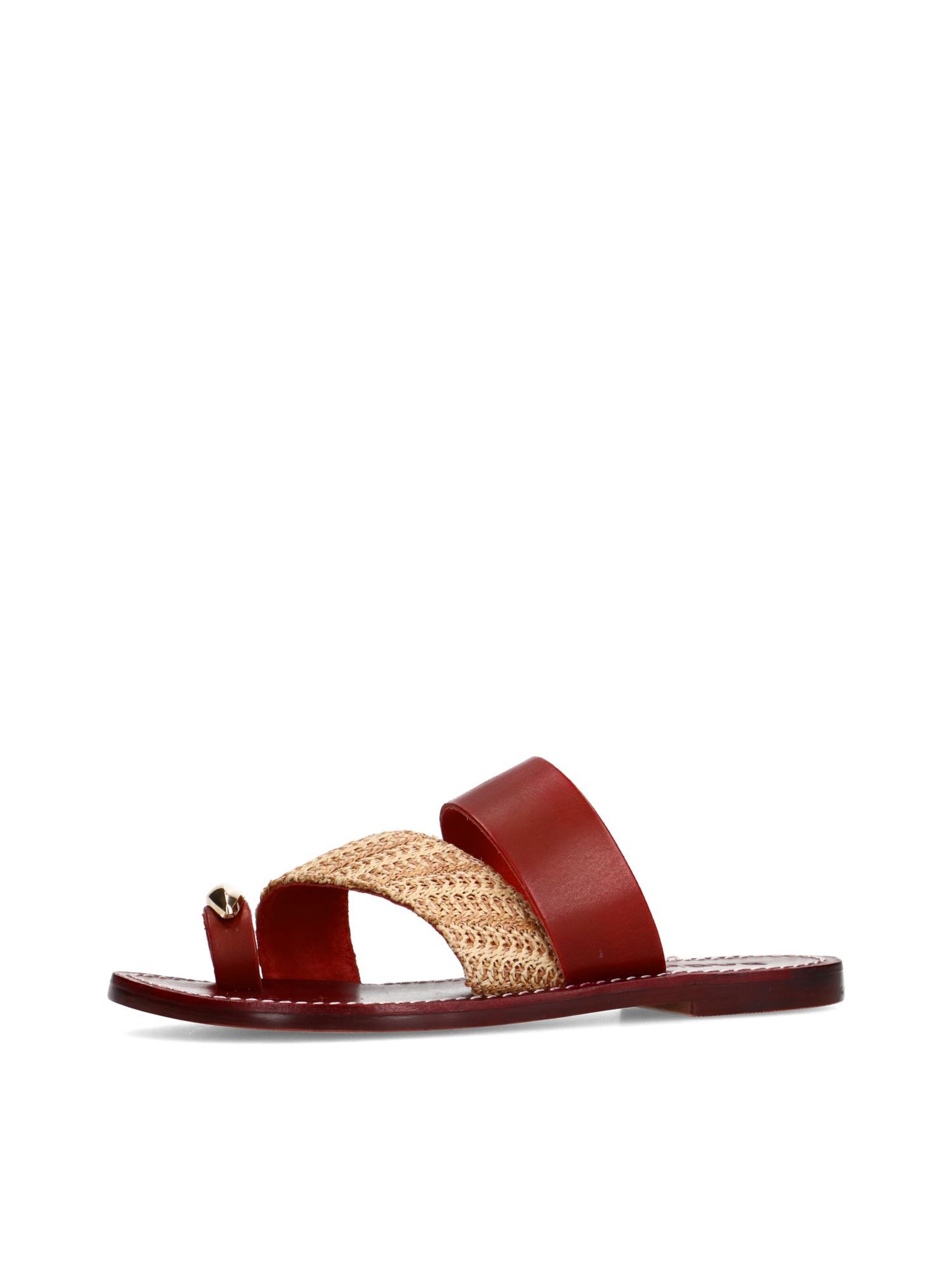 Tongs SACHA en rouge : devant