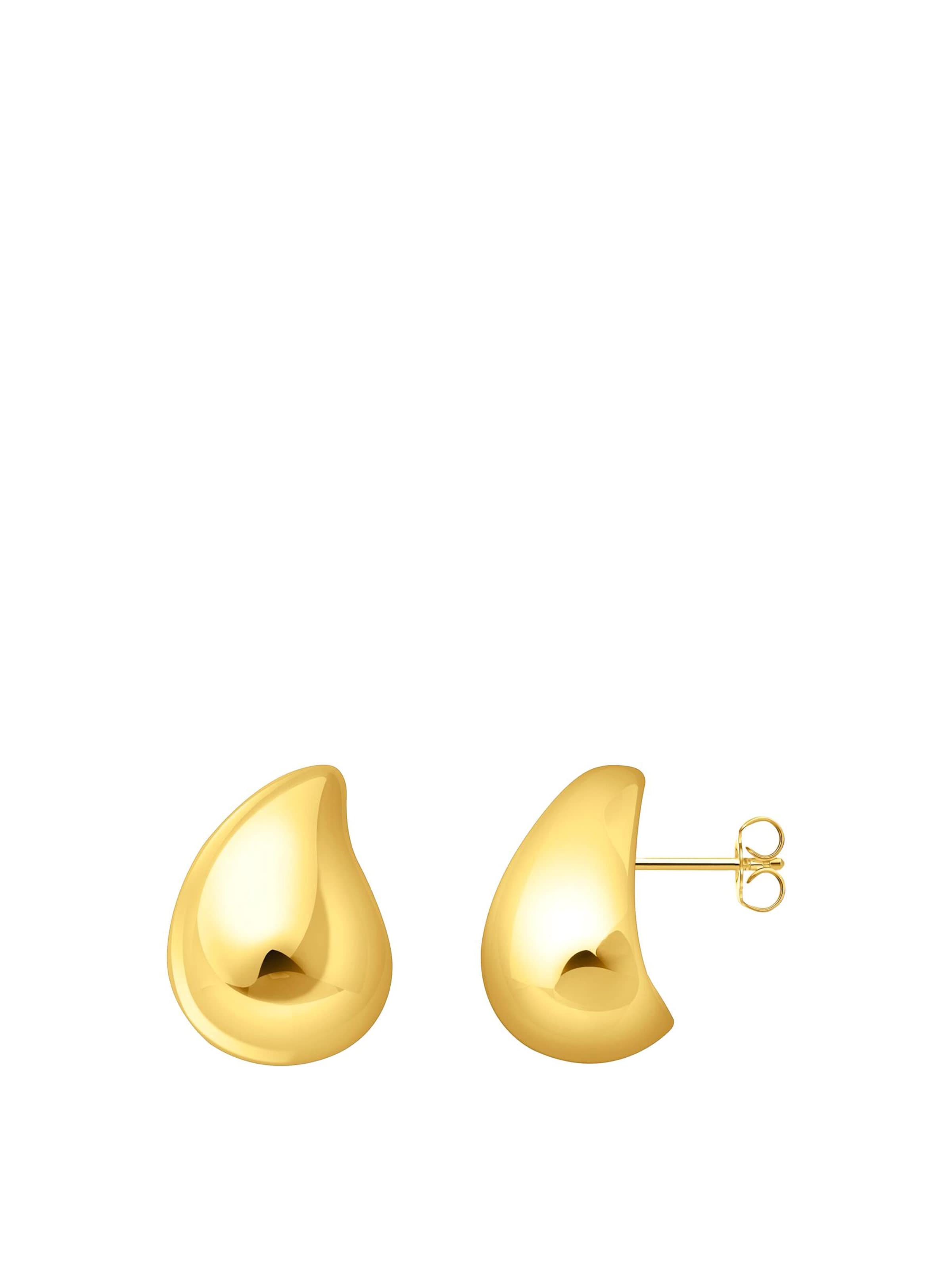 Thomas Sabo Earrings 'Ohrringe Organic Drop-Shape Gold' in Gold: front