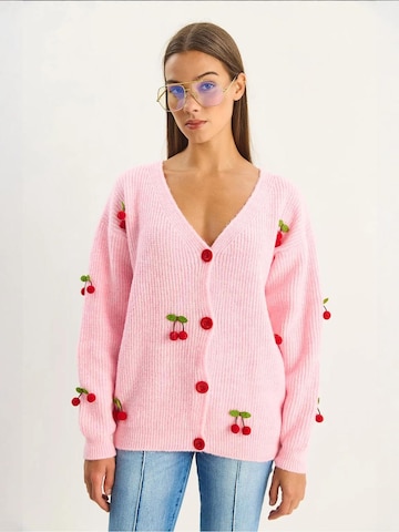 Bianco Lucci Strickjacke in Pink: Vorderseite
