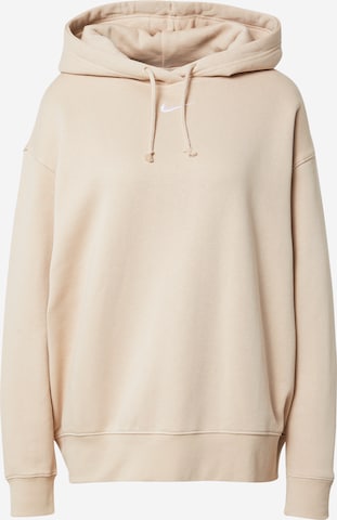 Nike Sportswear Sweatshirt in Beige: front