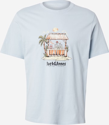 JACK & JONES Shirt 'JORSkull Coast' in Blue: front