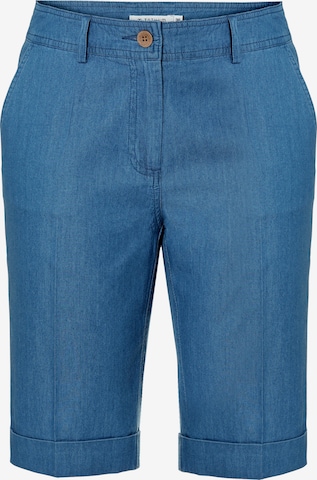 TATUUM Regular Trousers with creases 'Tegi' in Blue: front