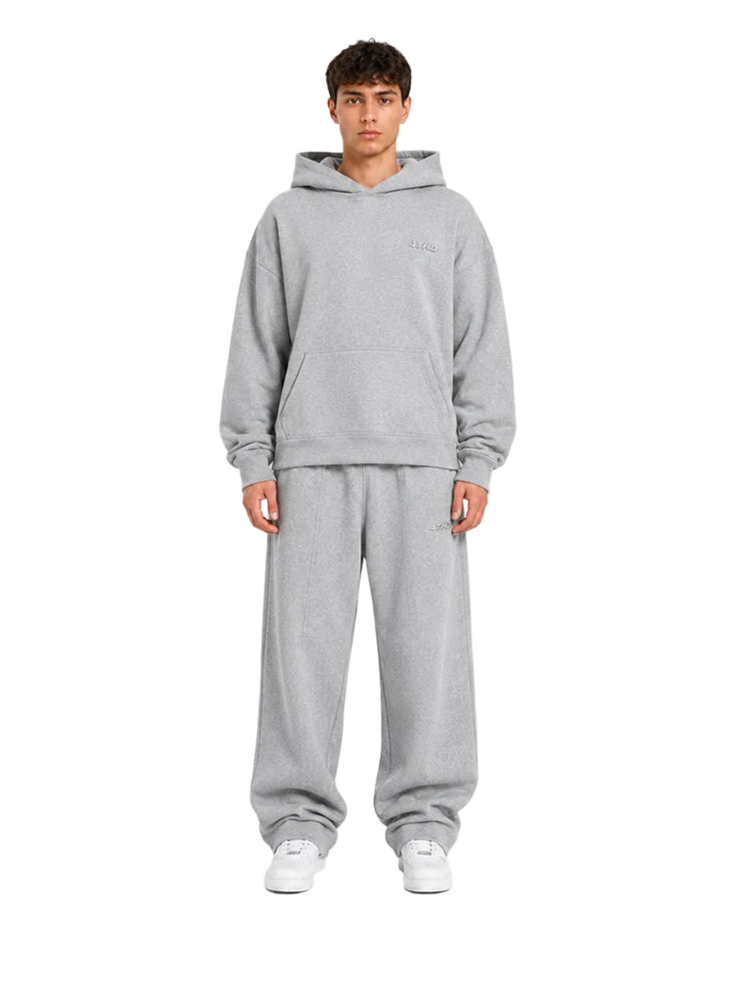 4thD - Sudadera 'Hoodie - Grey Melange' en gris