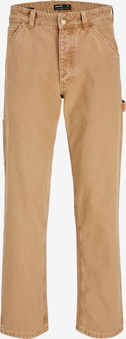 JACK & JONES - Calças de ganga 'JJIEddie JJCarpenter' em castanho: frente