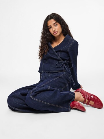 PIECES Baggy Jeans i blå