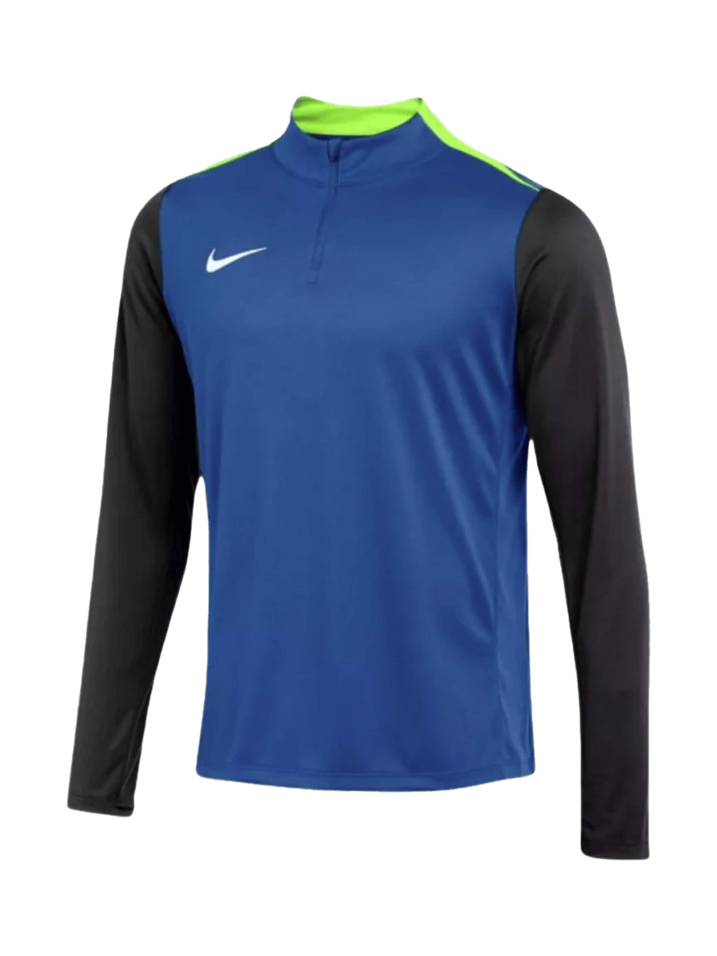 NIKE Sportsweatshirt in dunkelblau / hellgrün / schwarz / weiß, Produktansicht