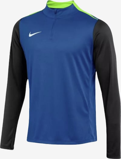 NIKE Sportska sweater majica u tamno plava / svijetlozelena / crna / bijela, Pregled proizvoda