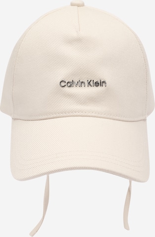 Calvin Klein Normální Kšiltovka – béžová: přední strana