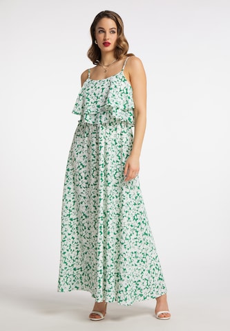 faina - Vestido em verde: frente