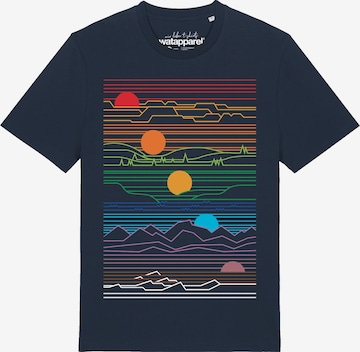 T-Shirt 'Sun And Moon' Watapparel en bleu : devant