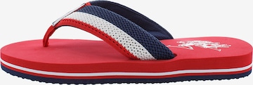 U.S. POLO ASSN. Teenslippers 'Hank' in Rood: voorkant