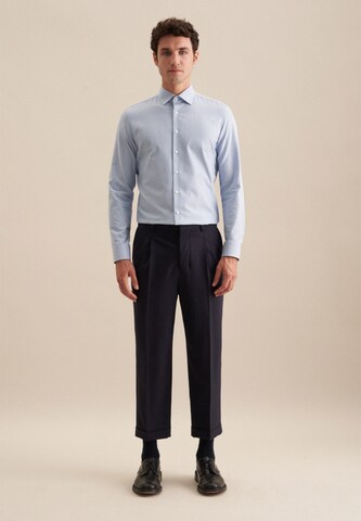 SEIDENSTICKER Slim fit Business shirt 'SMART FLANNELS' in Blue