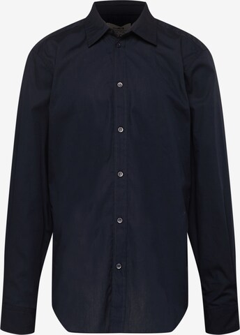 ABOUT YOU x Alvaro Soler Regular fit Button Up Shirt 'Adrian' in Blue: front