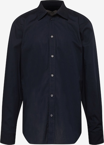 ABOUT YOU x Alvaro Soler Regular fit Button Up Shirt 'Adrian' in Blue: front