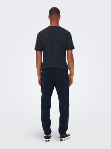 Only & Sons Regular Pleat-front trousers 'Cam' in Blue
