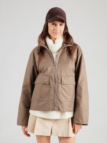 Veste mi-saison Calvin Klein en gris : devant