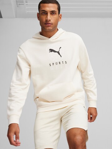 PUMA Athletic Sweatshirt in Beige: front