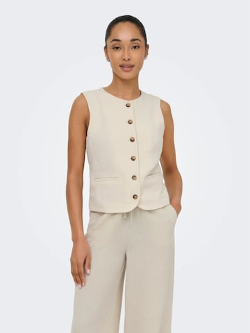 JDY Bodywarmer 'JDYCARA S/L WAISTCOAT' in Beige: voorkant
