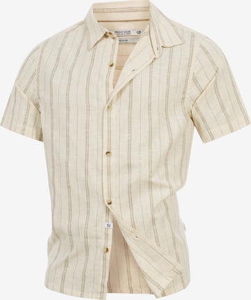 INDICODE JEANS Regular fit Zakelijk overhemd ' INJulio ' in Beige: voorkant