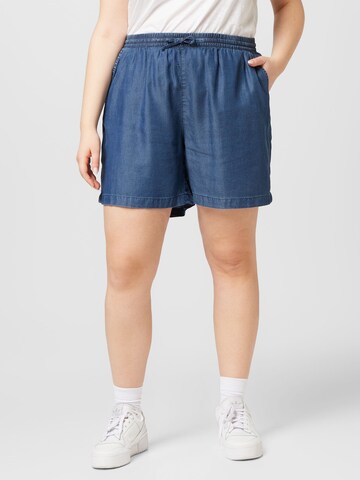 ONLY Carmakoma Regular Shorts 'Pema' in Blau: predná strana