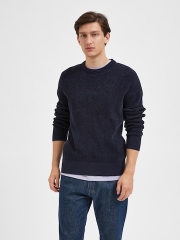 SELECTED HOMME Trui 'Rodney' in Blauw: voorkant