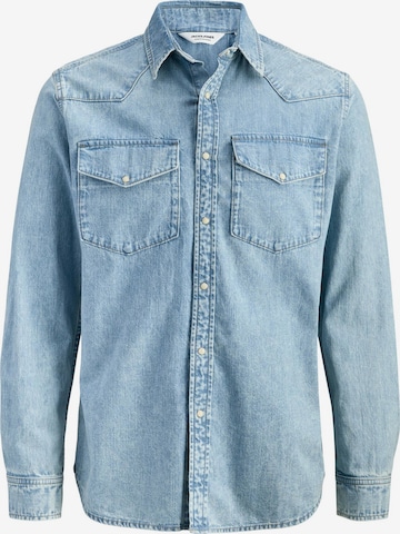JACK & JONES - Ajuste estrecho Camisa 'JJWestern' en azul: frente