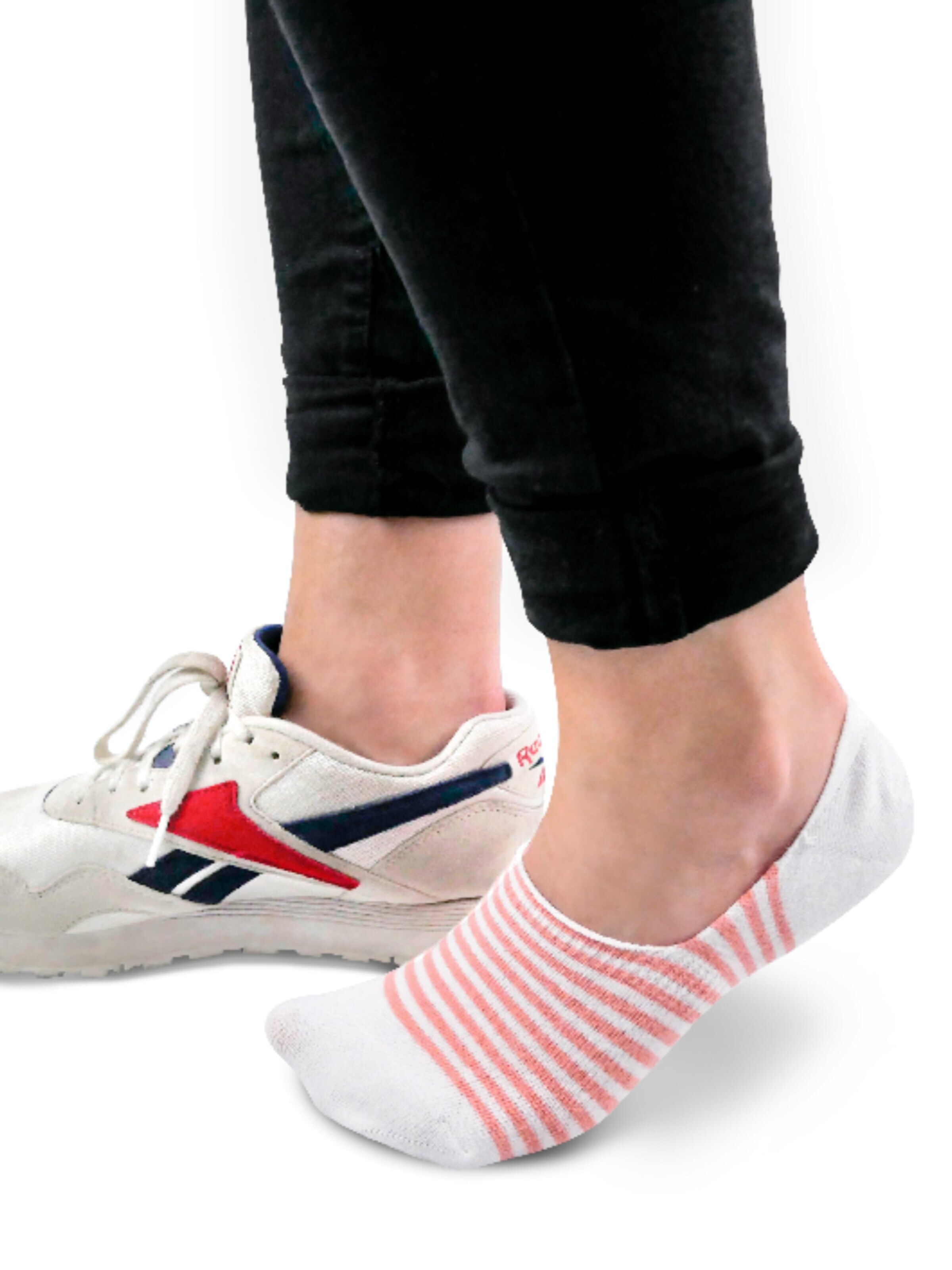 footnote Ankle socks 'Footnote Füßlinge - unsichtbare Low Cut Sneakersocken mit Silikon - 8 Paar' in Mixed colours: front