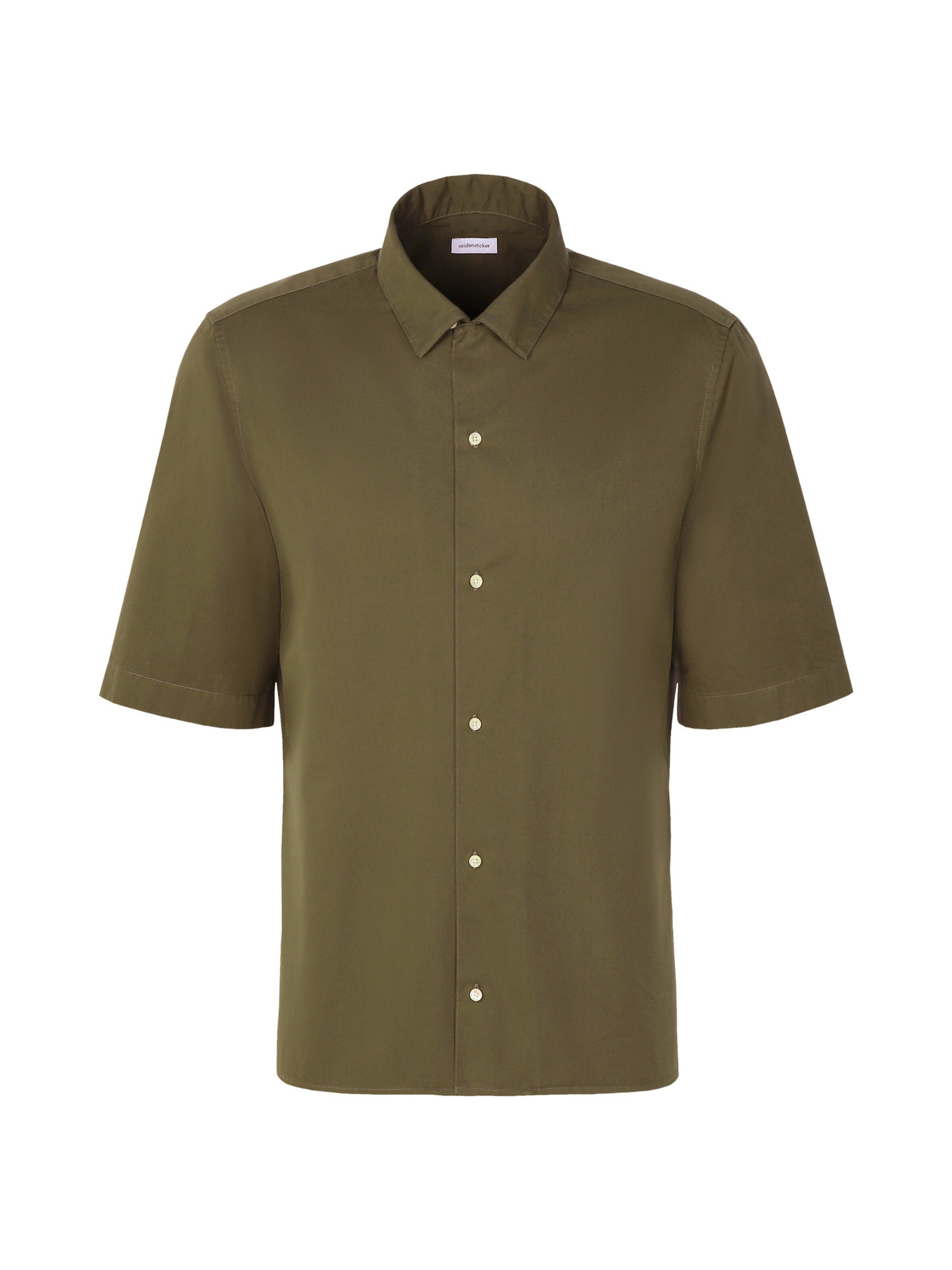SEIDENSTICKER Regular fit Overhemd in Groen: voorkant