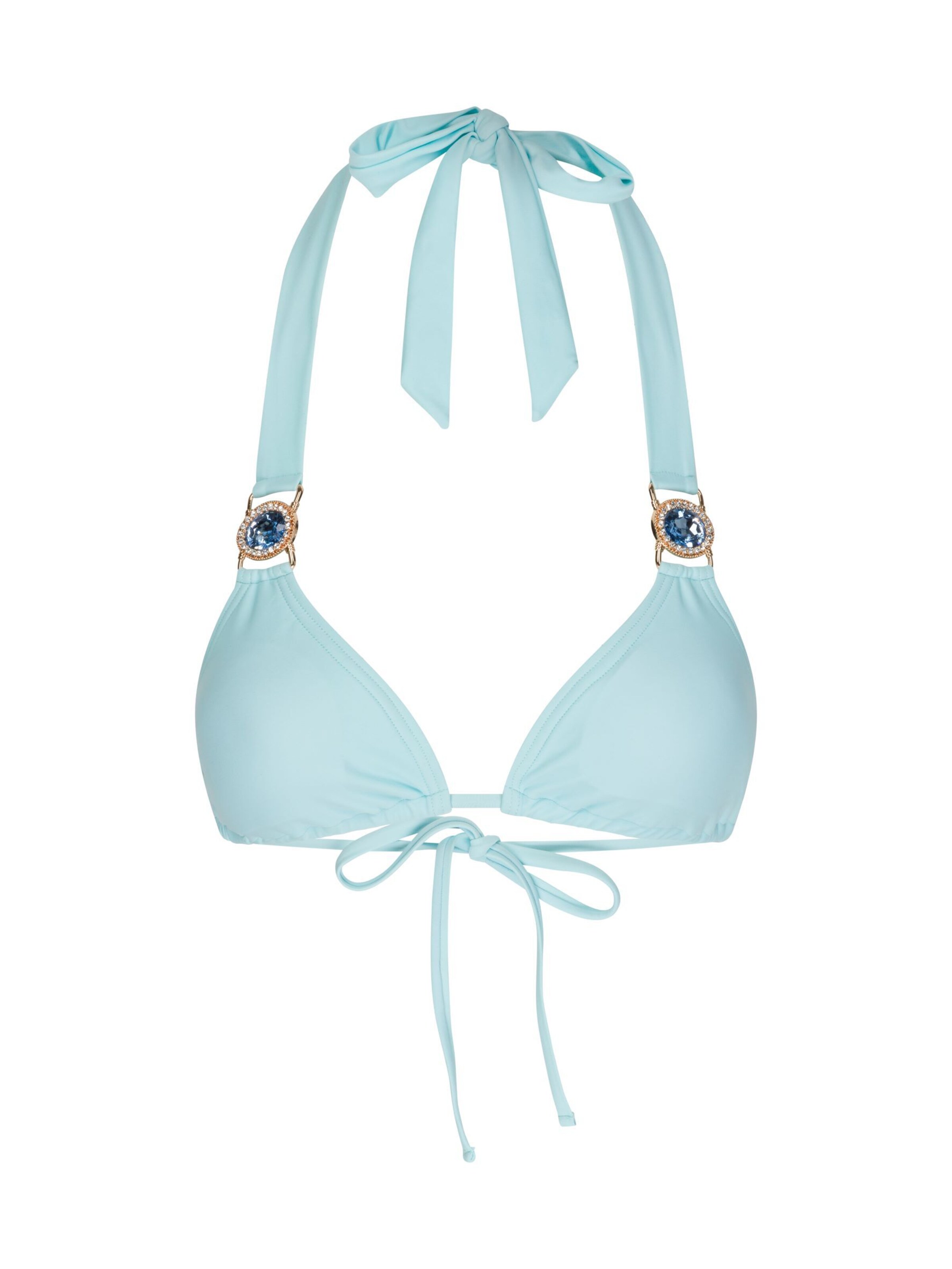 Moda Minx Triangel Bikinitop 'Amour' in Blau: Vorderseite