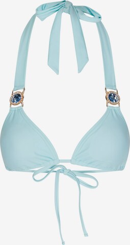 Moda Minx Triangle Bikini top 'Amour' in Blue: front