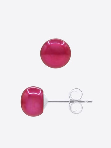 Boucles d'oreilles 'PASSY' Ateliers Saint Germain en rouge : devant