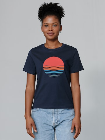Watapparel T-Shirt ' Abstract 03 ' in Blau: Vorderseite