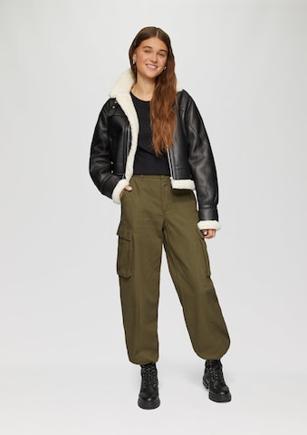 QS Wide leg Cargobroek in Bruin