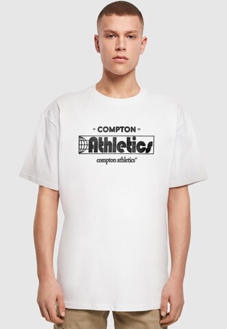 Maglietta 'Compton Athletic Club' di MT Upscale in bianco: frontale