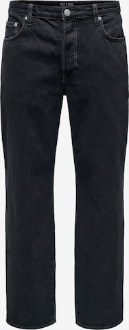 Skinny Jeans 'Loom' di Only & Sons in nero: frontale