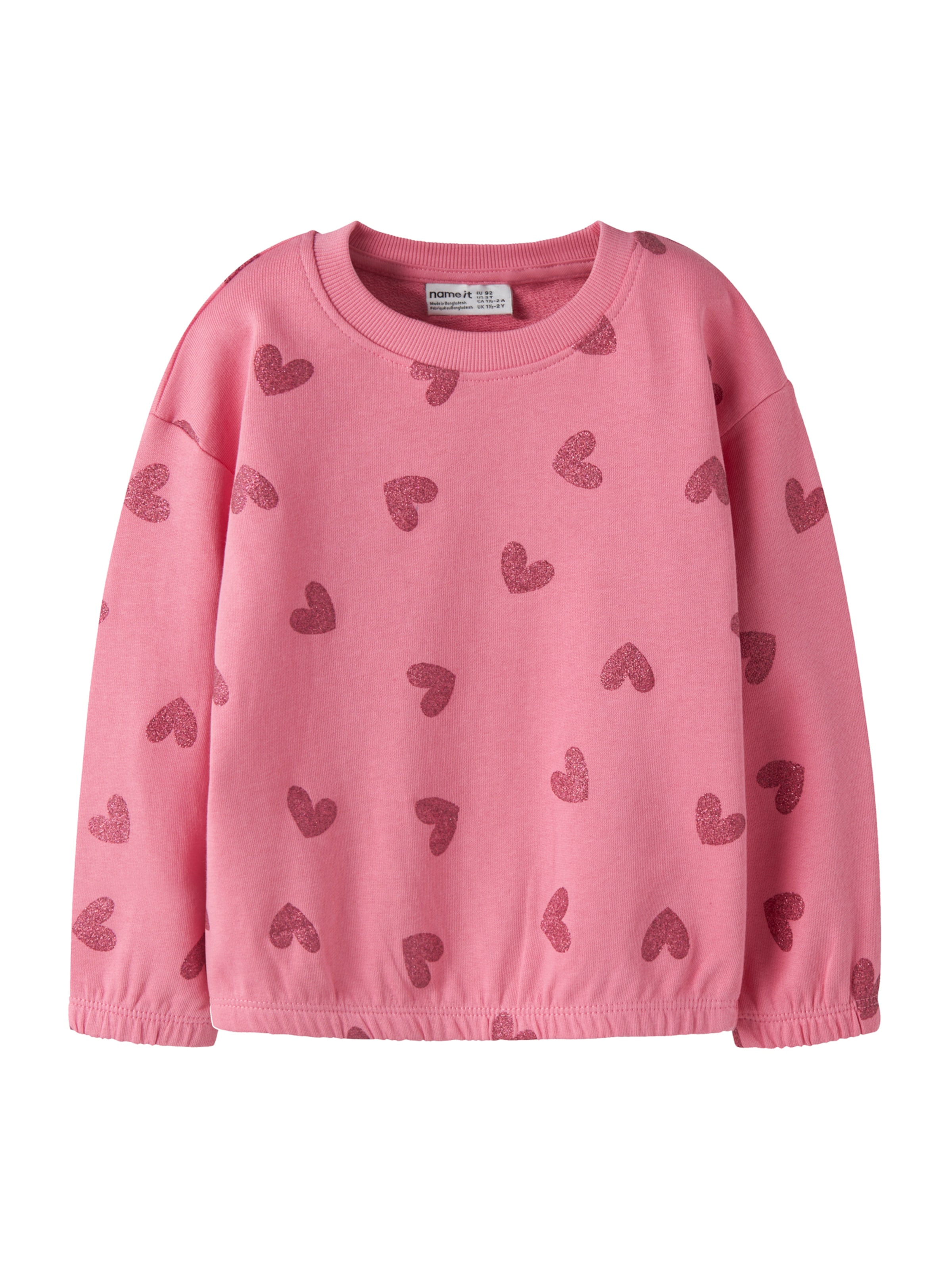 NAME IT Sweatshirt 'NMFVILUBA' in Pink: Vorderseite