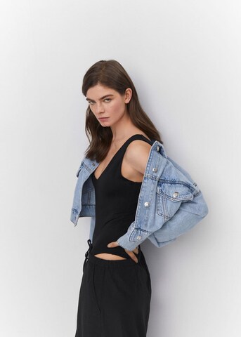 MANGO Shirt Bodysuit 'Sally' in Black