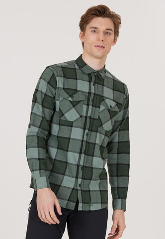 Whistler Regular fit Athletic Button Up Shirt 'Caspar' in Green: front