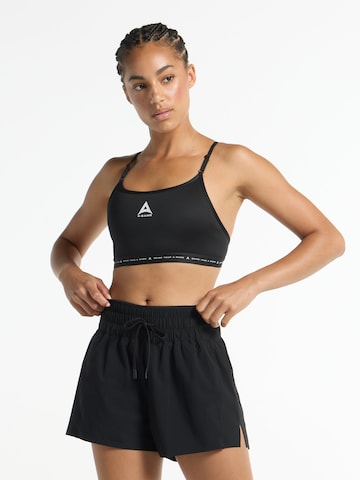 A-Game Bustier Športni nederček 'Adjustable Yoga Sports Bra' | črna barva: sprednja stran