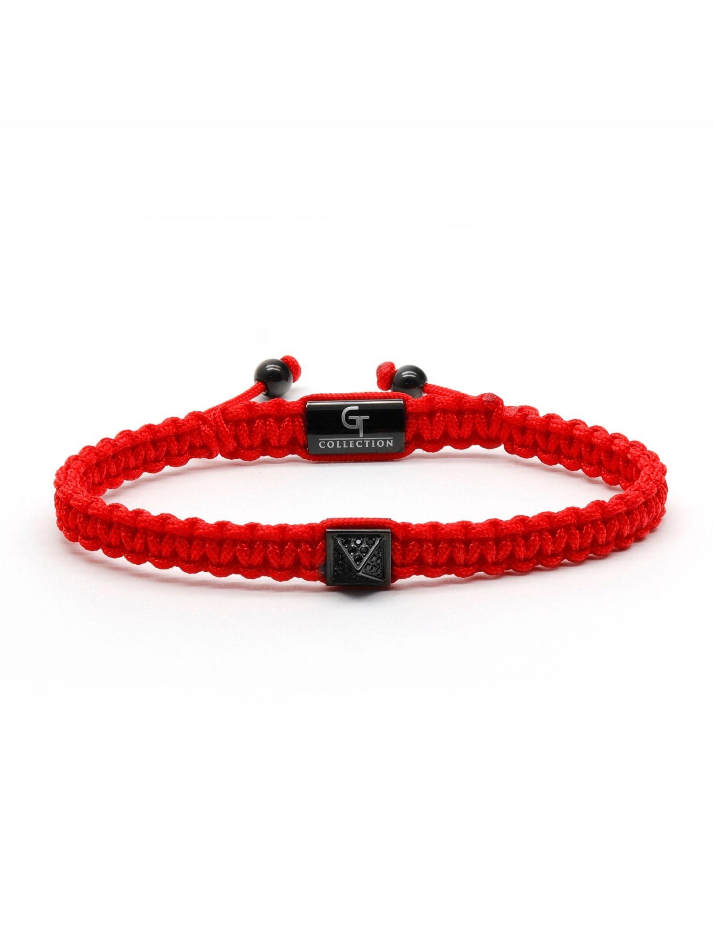 GT Collection - Pulsera 'Pyramid' en rojo: frente