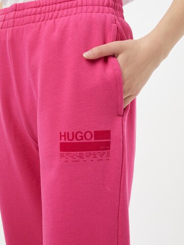 HUGO - Tapered Calças em rosa