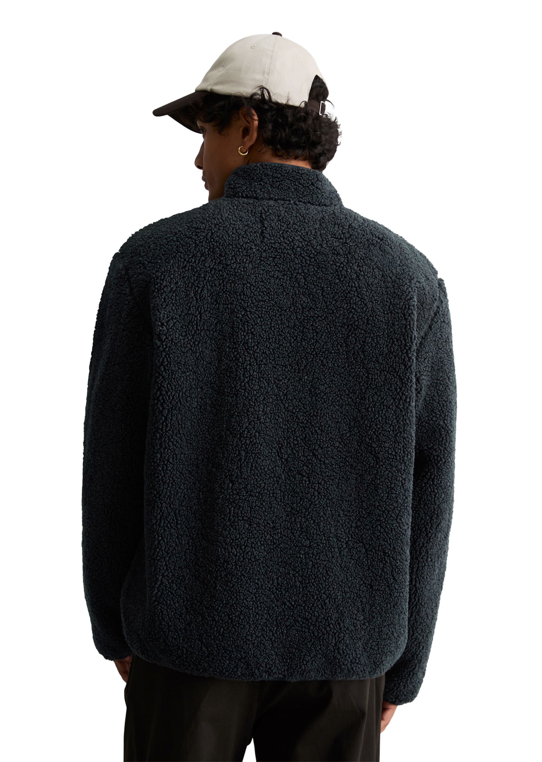 Marc O'Polo DENIM Fleece jas in Blauw: terug