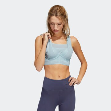 ADIDAS PERFORMANCE High Support Sports bra in Blue: front