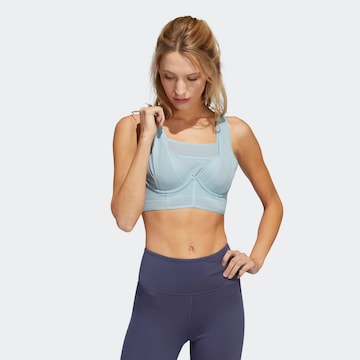 ADIDAS PERFORMANCE High Support Sports Bra in Blue: front