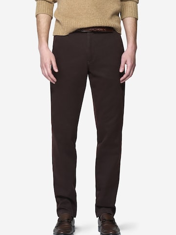 Regular Pantalon chino 'Bonn 2-8616' MEYER en marron : devant